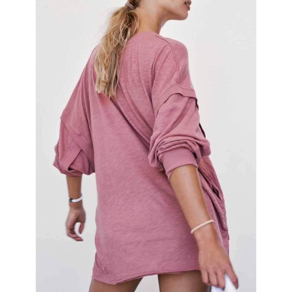 🎉LAST CHANCE🎉 NWT FP Movement One Up Long Sleeve / Mauve Merlot - Picture 2 of 5